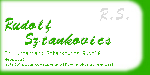 rudolf sztankovics business card
